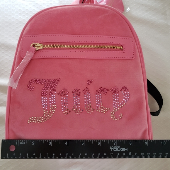 Juicy Couture Velour Pink Lemonade Big Spender Mini Backpack NWT - Picture 16 of 16